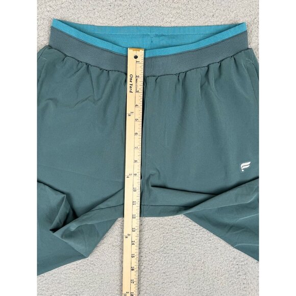 Fabletics Womens Pants Tapered Drawstring Teal Stretch Walking Lightweight Small - Picture 5 of 9